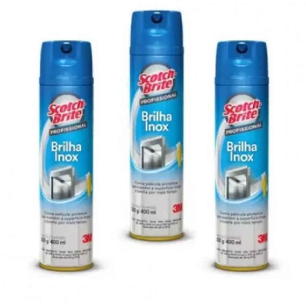 Limpa Brilho Inox Scotch-brite 3m 400ml